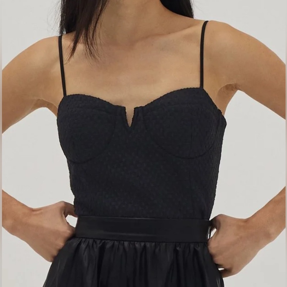 Love Bonito Black Xibrey Padded Bustier Top Size Med NWT